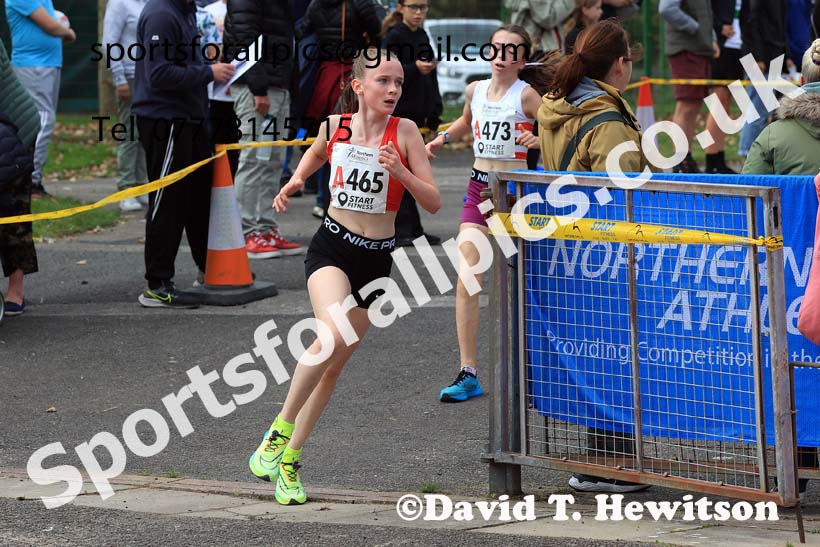 Girls Under-13s, 2024 Northern Mens 6 and Womens 4 and Youngsters Relays, Stanley Park, Blackpool.  Photo: David T. Hewitson/Sports for All Pics